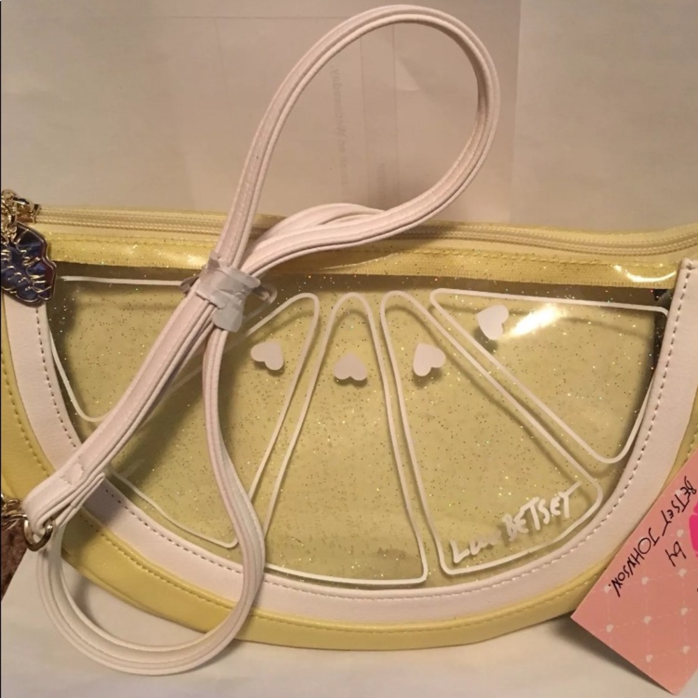 Betsey Johnson Crossbody Purse Kitsch Lemon Lime